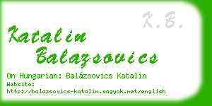 katalin balazsovics business card
