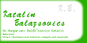 katalin balazsovics business card